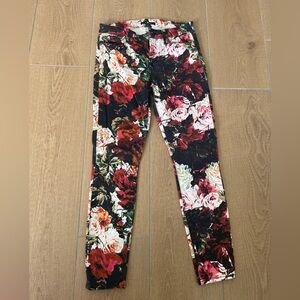 7 For All Mankind Womens Floral Pants